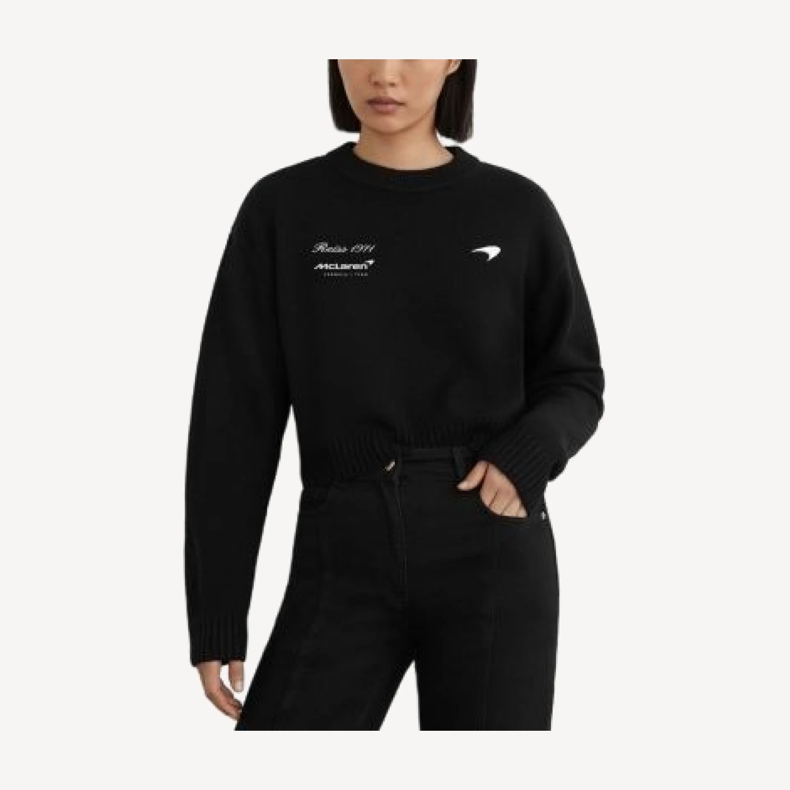 Reiss Nicole McLaren Merino Wool Cropped Sweater