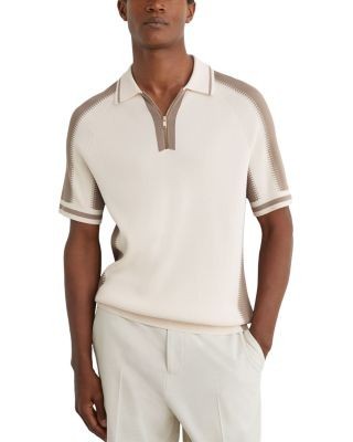 Reiss Elmers Half Zip Knit Polo Shirt