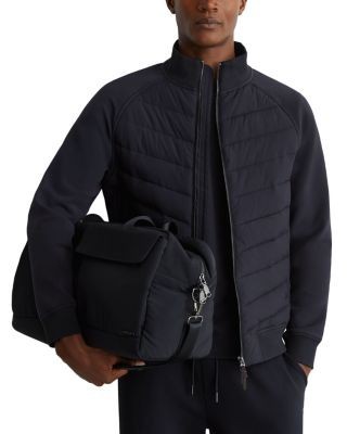 Reiss Calvorn Stand Collar Zip Interlock Quilted Jacket