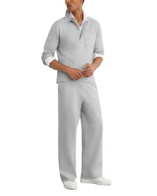 Reiss Gorbridge Half Zip Milano Knit Long Sleeve Polo