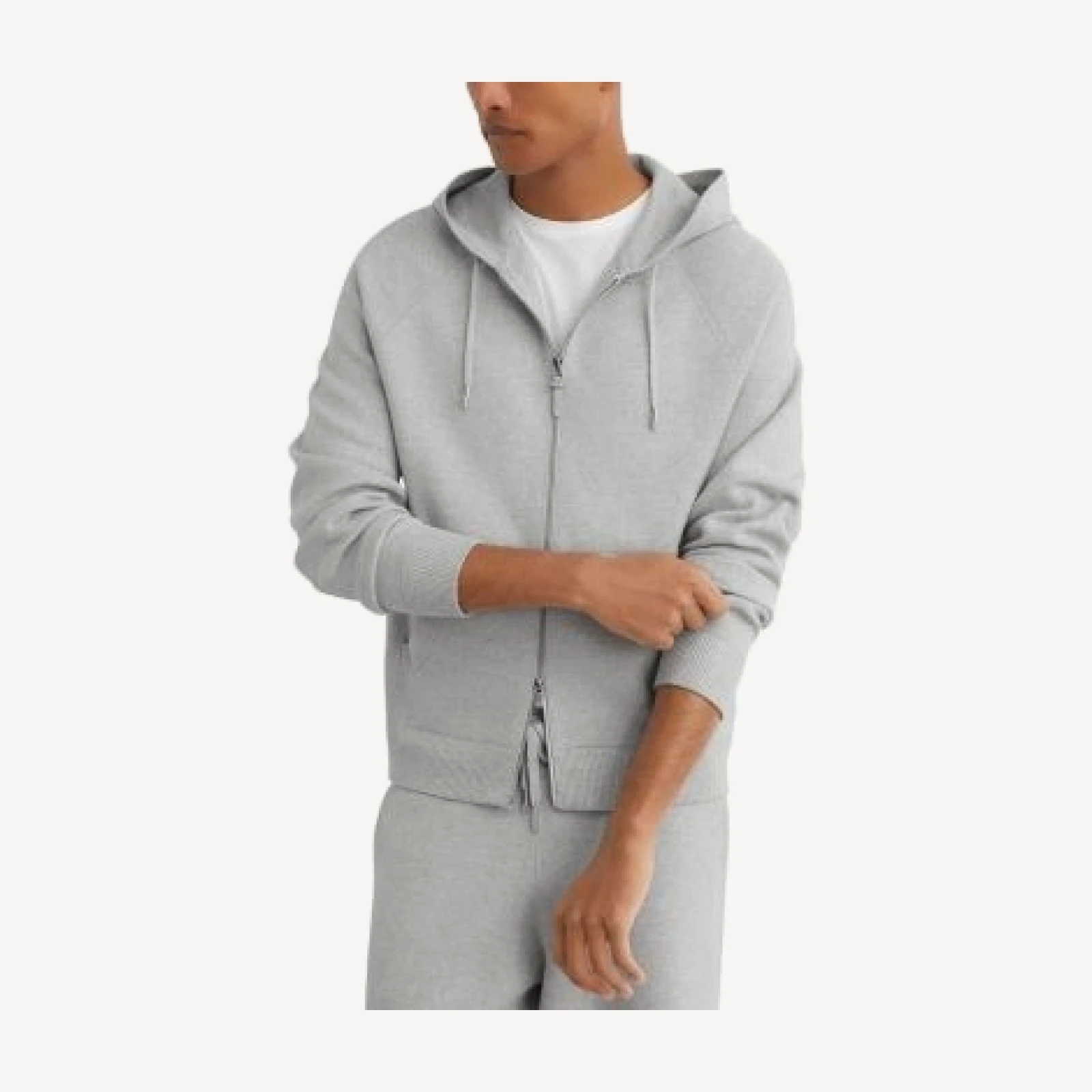 Reiss Manchester Full Zip Milano Knit Hoodie