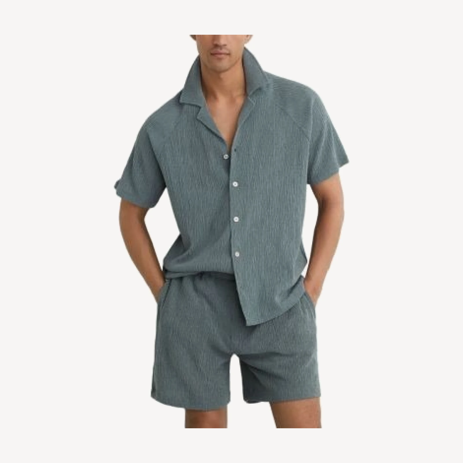 Reiss Knox Textured Raglan Shirt
