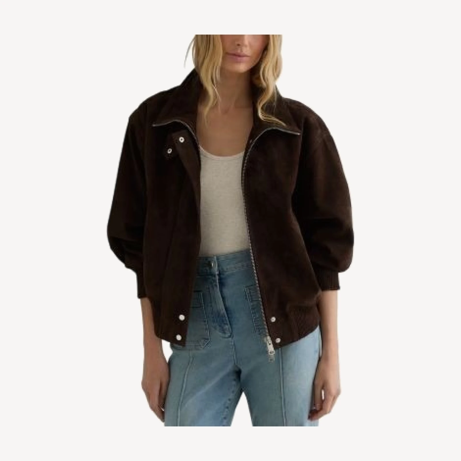 Reiss Petite Cara Leather Jacket