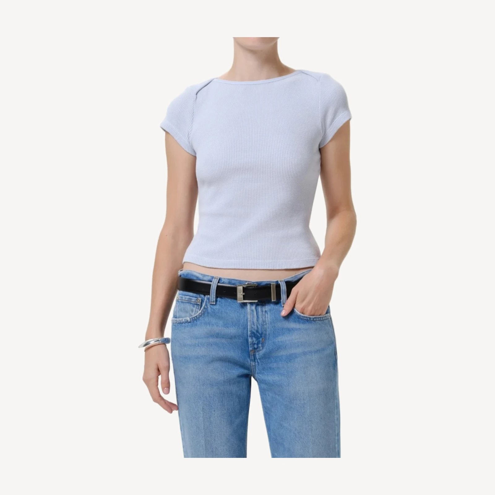 Baby Waffle Tee in Pindary