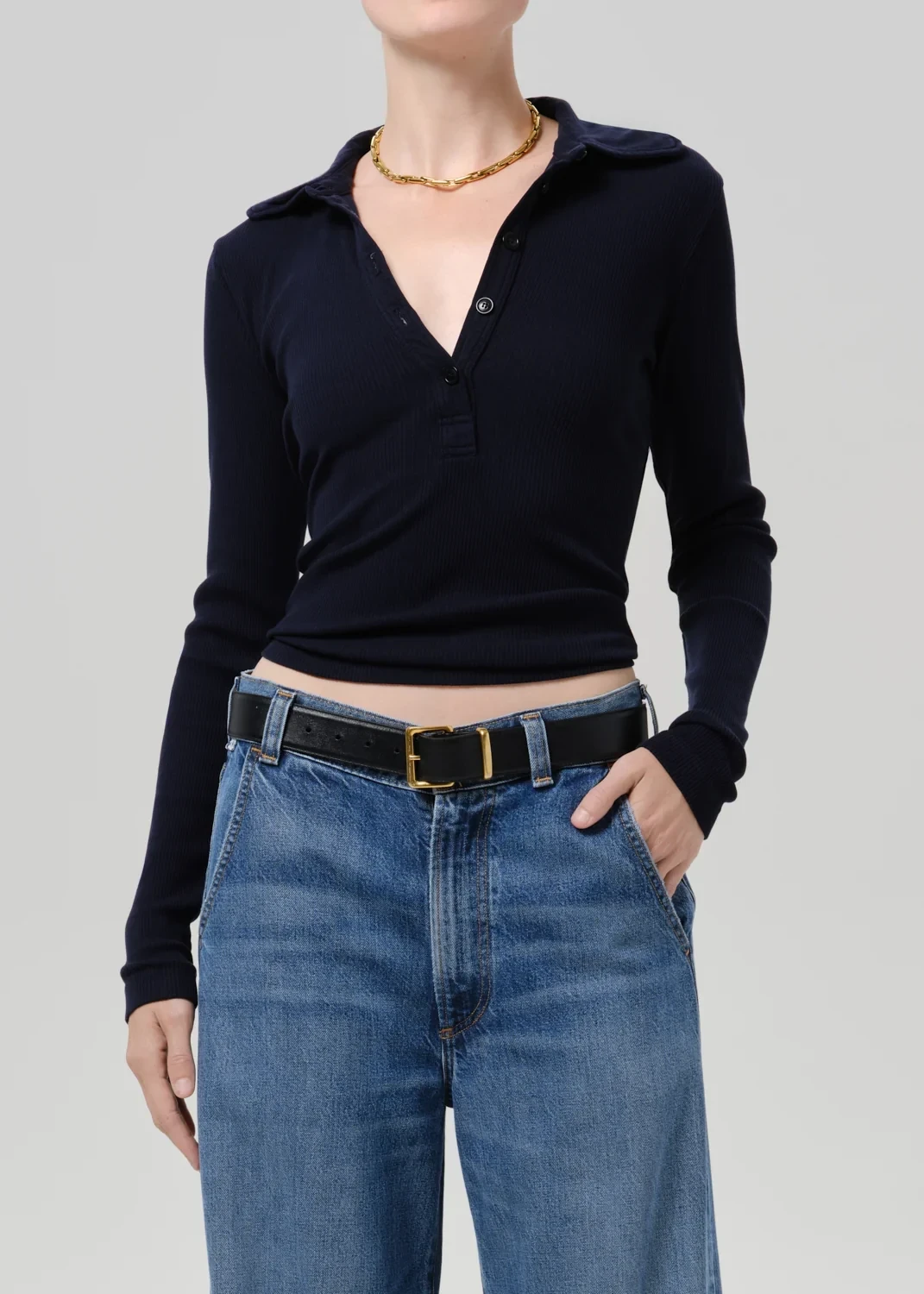 Brea 60's Polo in Navy