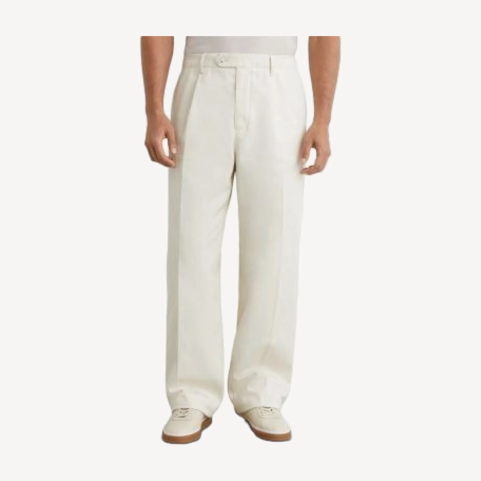 Reiss Look Cotton Pleated Pants