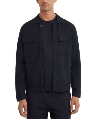 Reiss Fleetwood Concealed Placket Pocket Zip Jacket