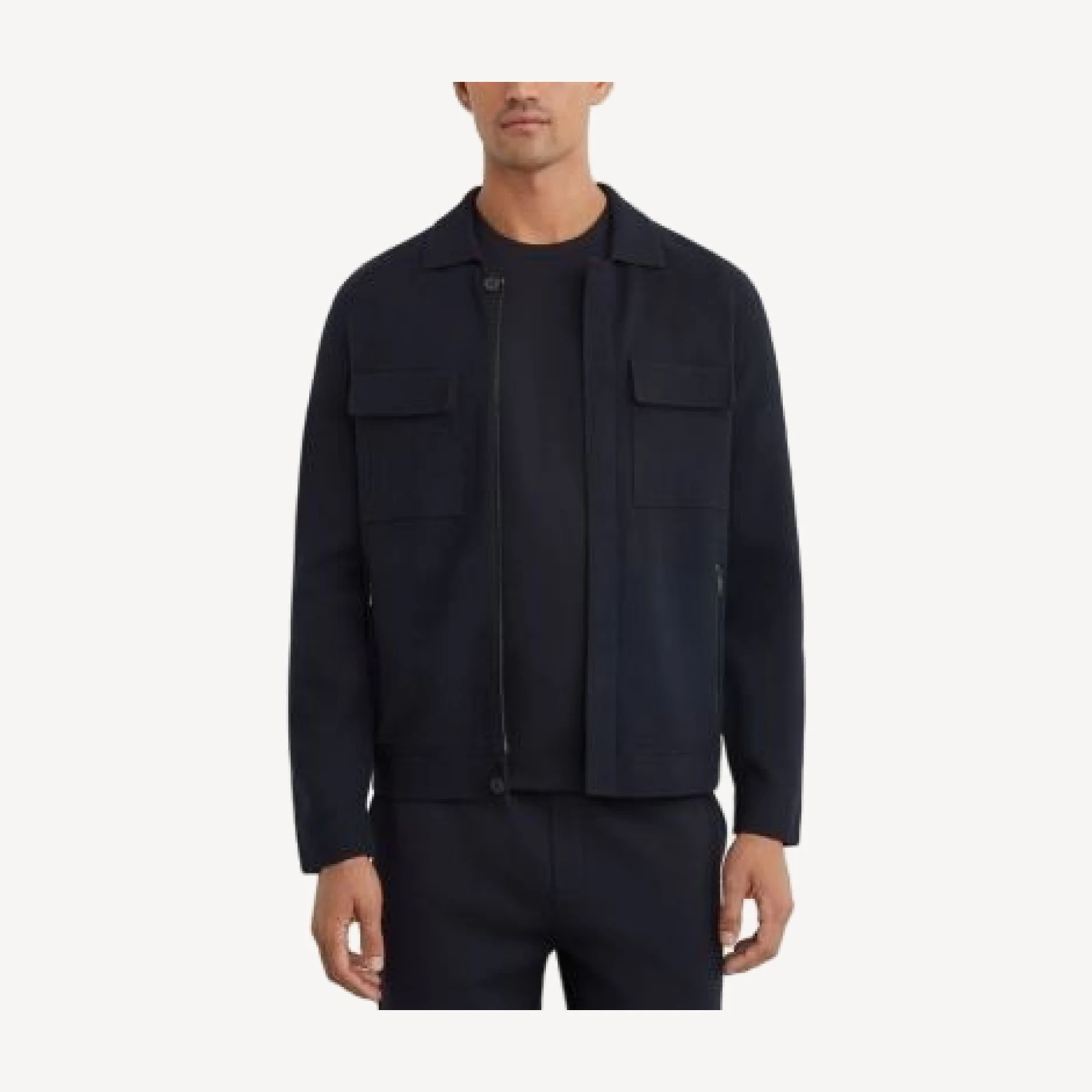 Reiss Fleetwood Concealed Placket Pocket Zip Jacket