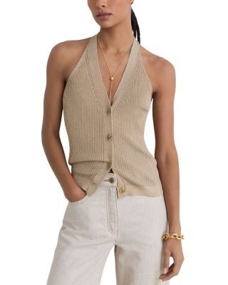 Reiss Liliana Metallic Vest