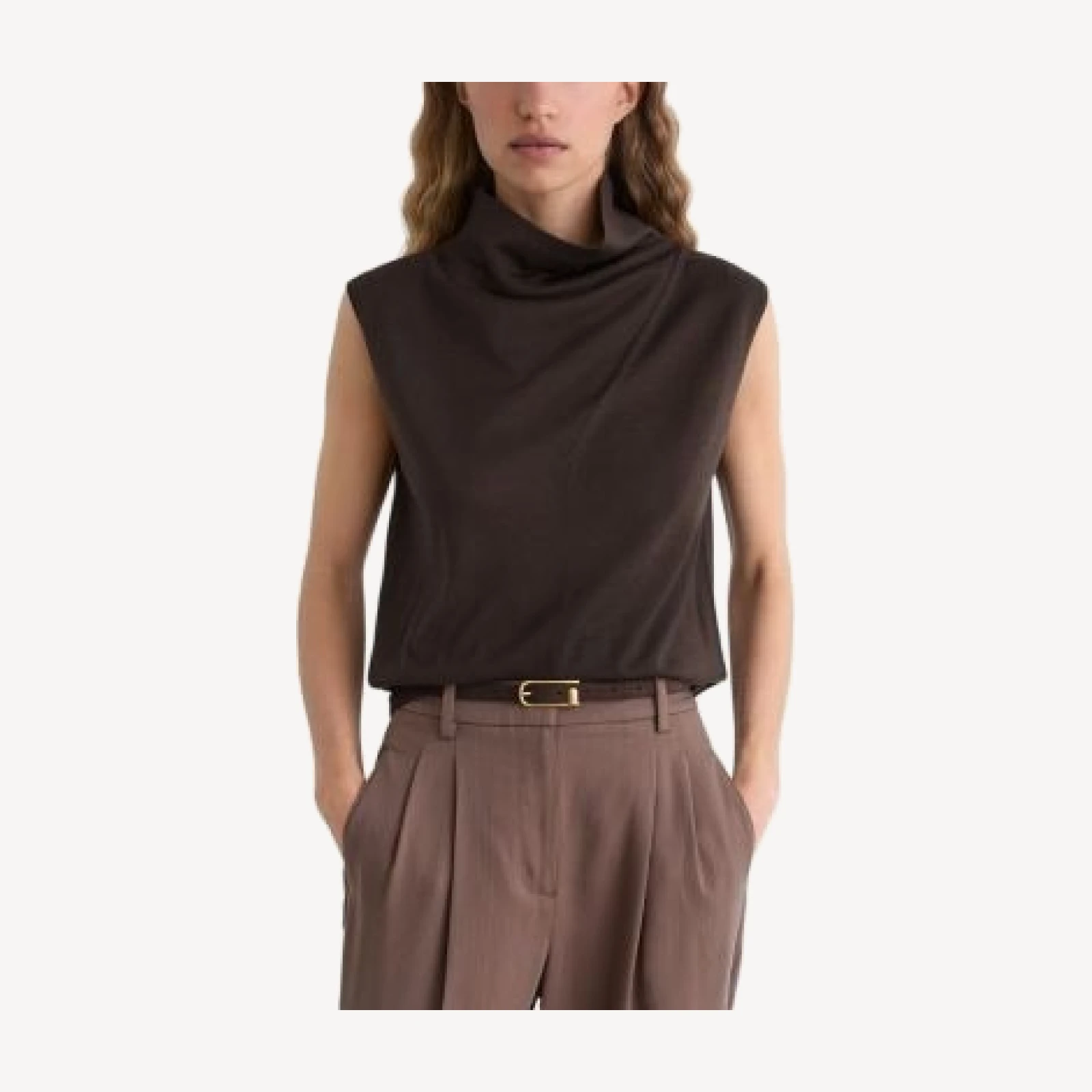 Reiss Honey Wool Slouchy Top