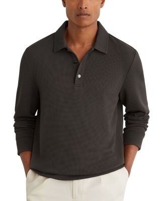Reiss Alba Micro Waffle Knit Polo Shirt