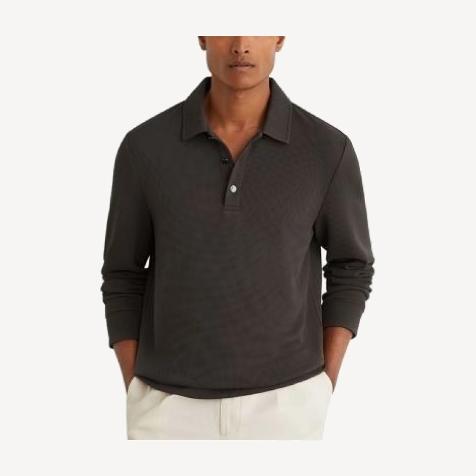 Reiss Alba Micro Waffle Knit Polo Shirt