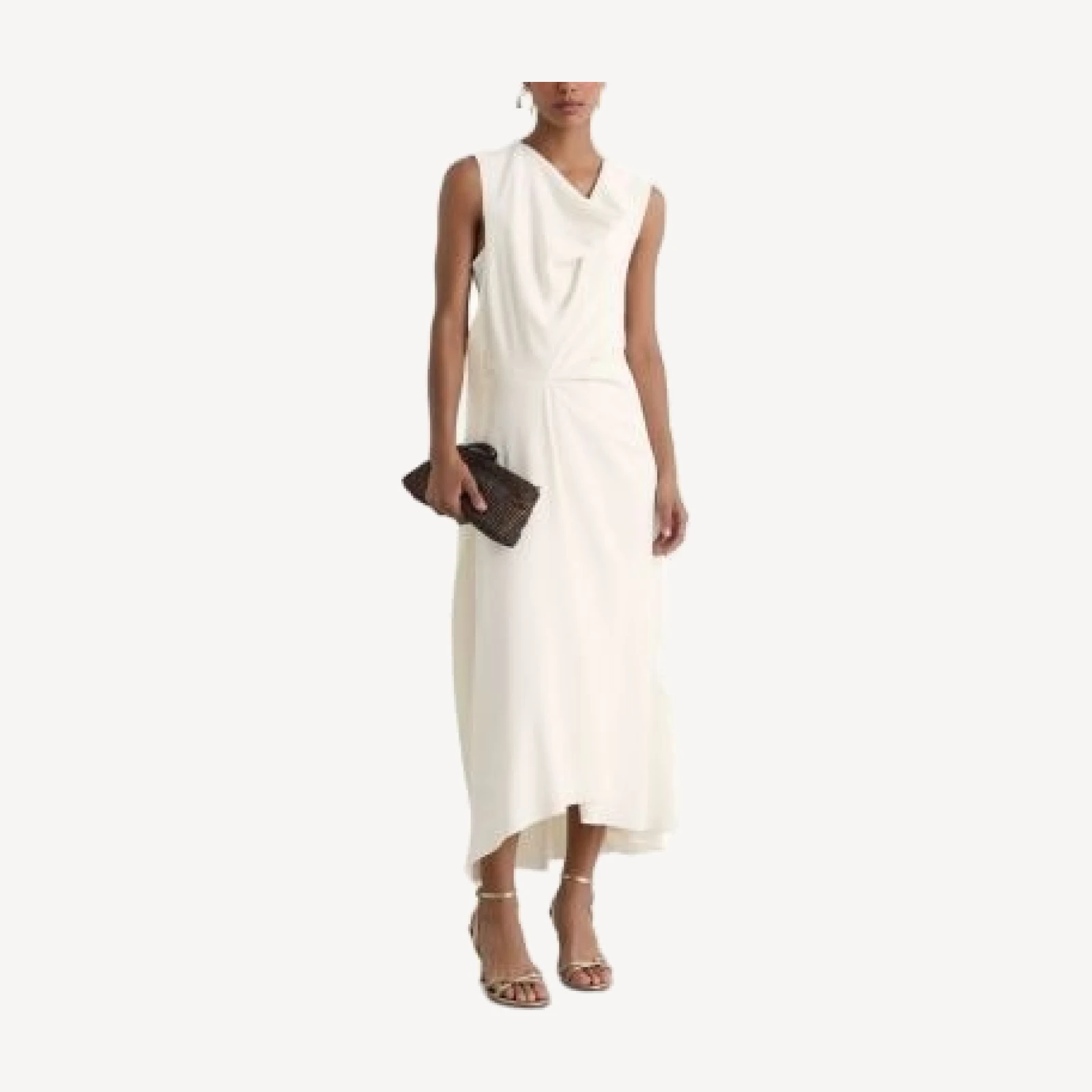 Reiss Dorota Draped Dipped Hem Dress