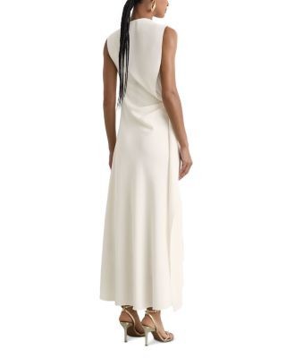 Reiss Dorota Draped Dipped Hem Dress