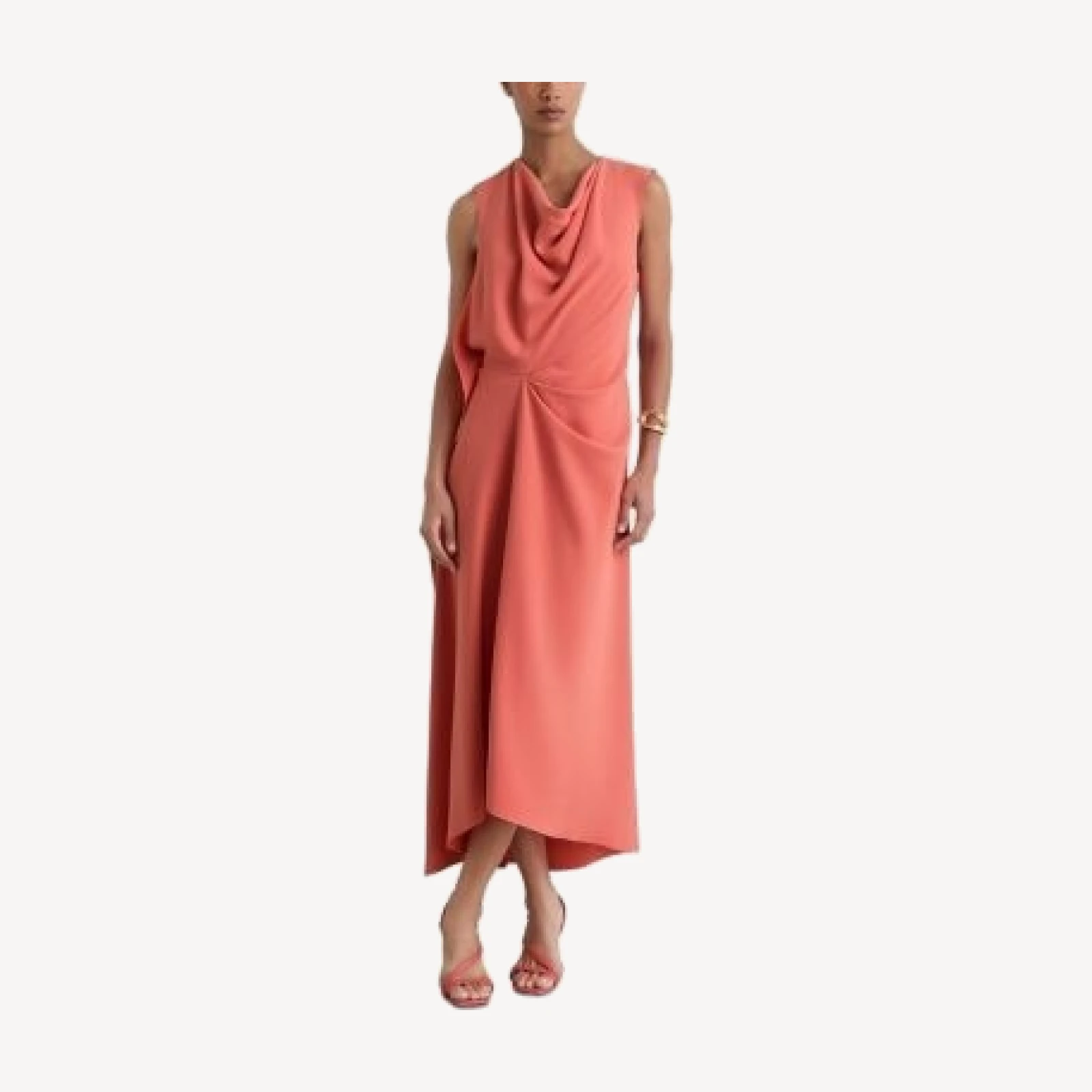 Reiss Dorota Draped Dipped Hem Dress