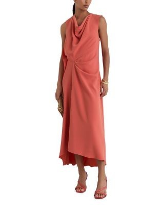 Reiss Petite Dorota Draped Midi Dress