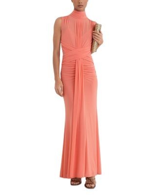 Reiss Starla Ruched Mesh Maxi Dress