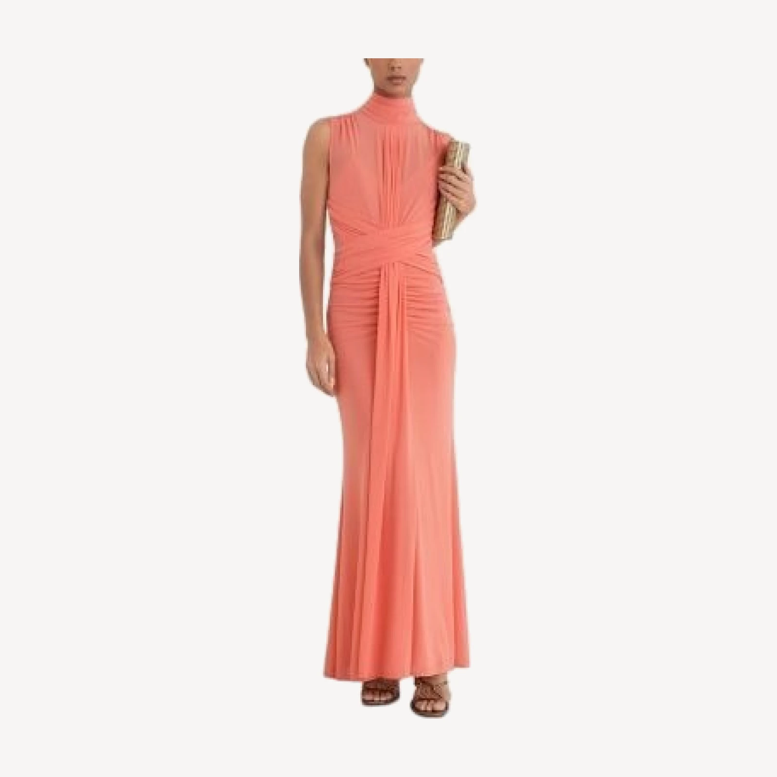 Reiss Starla Ruched Mesh Maxi Dress