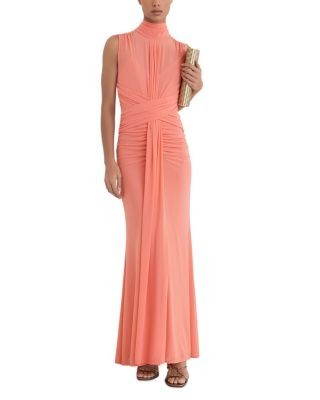 Reiss Petite Starla Ruched Mesh Maxi Dress