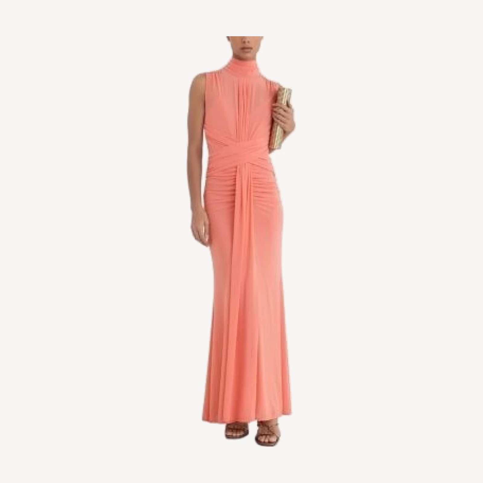 Reiss Petite Starla Ruched Mesh Maxi Dress