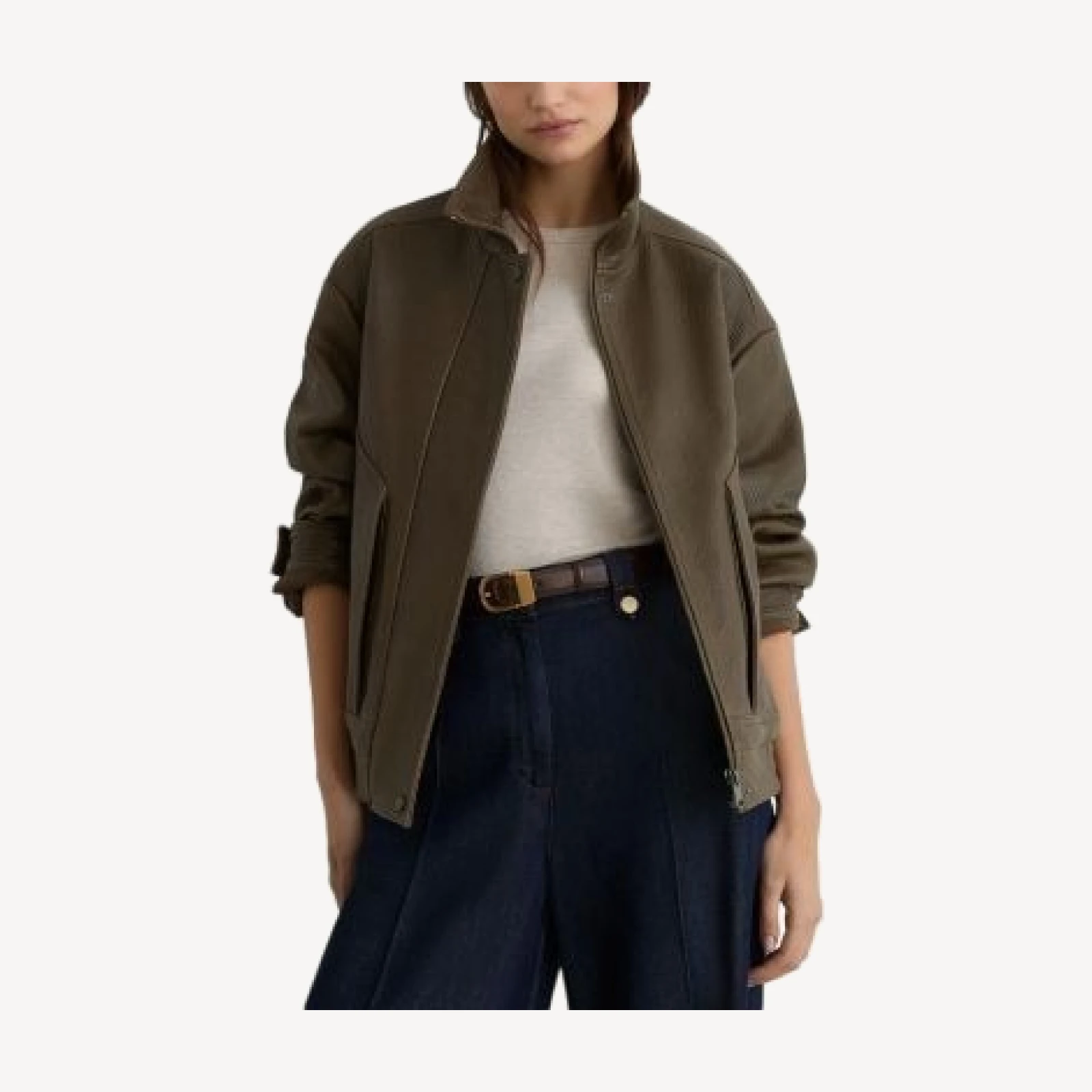 Reiss Cara Leather Jacket