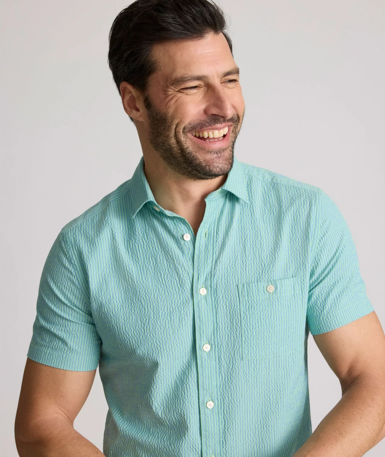Performance Short-Sleeve Seersucker Shirt