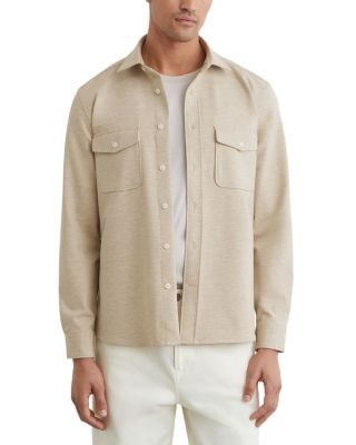 Reiss McShane Button Front Overshirt