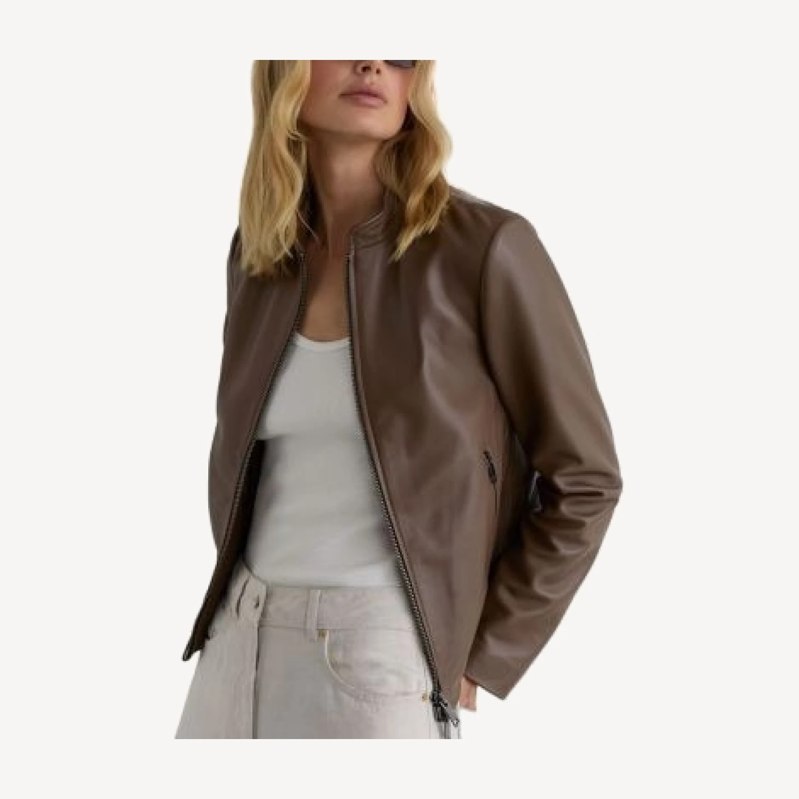 Reiss Petite Allie Leather Jacket
