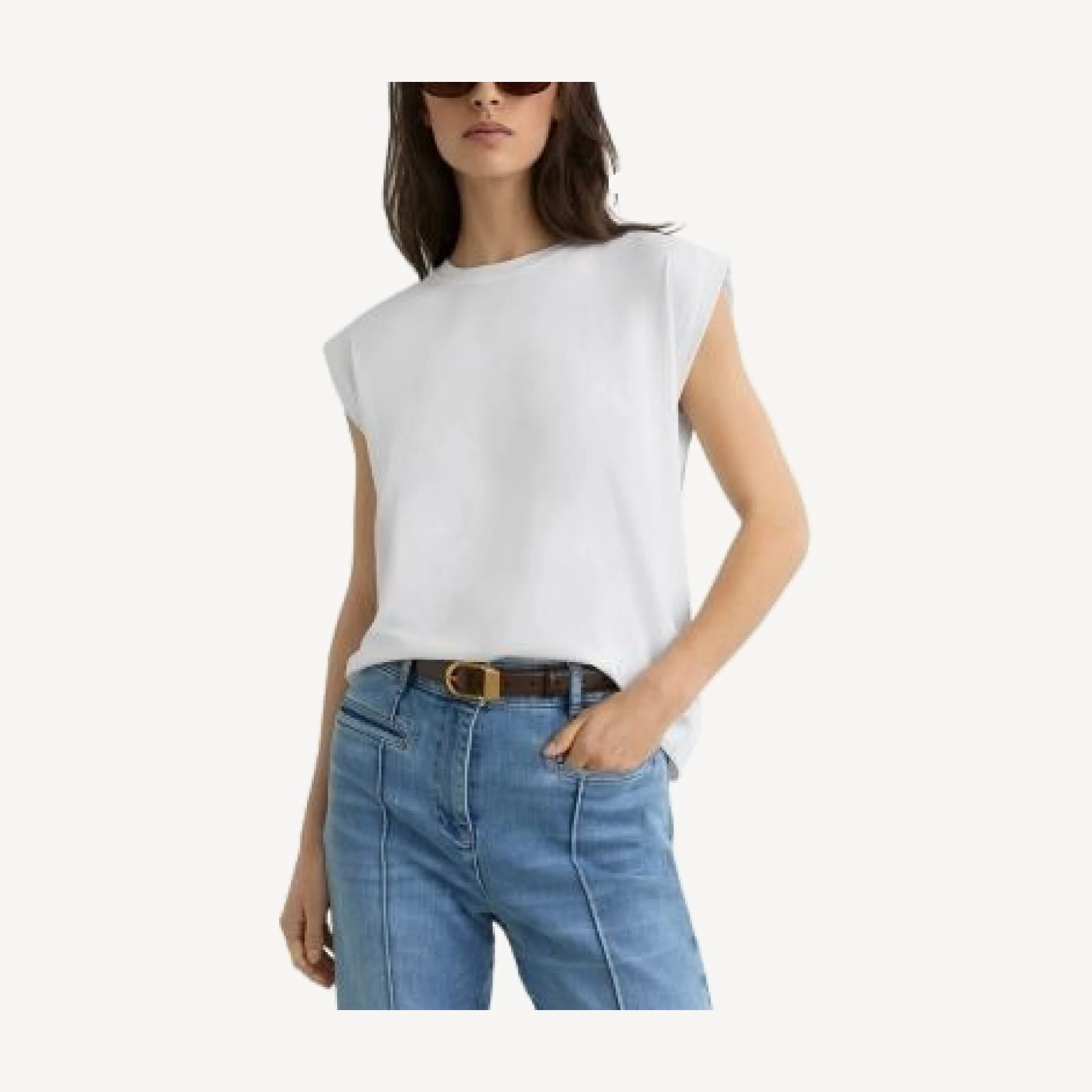 Reiss Millie Cap Sleeve Tee