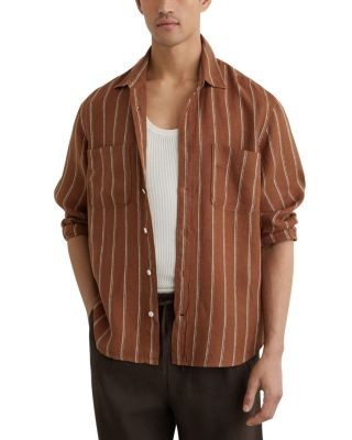 Reiss Rubus Striped Linen Shirt