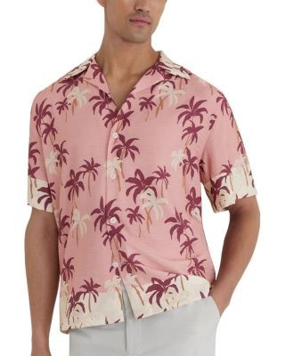 Reiss Madrona Floral Print Short Sleeve Cuban Shirt
