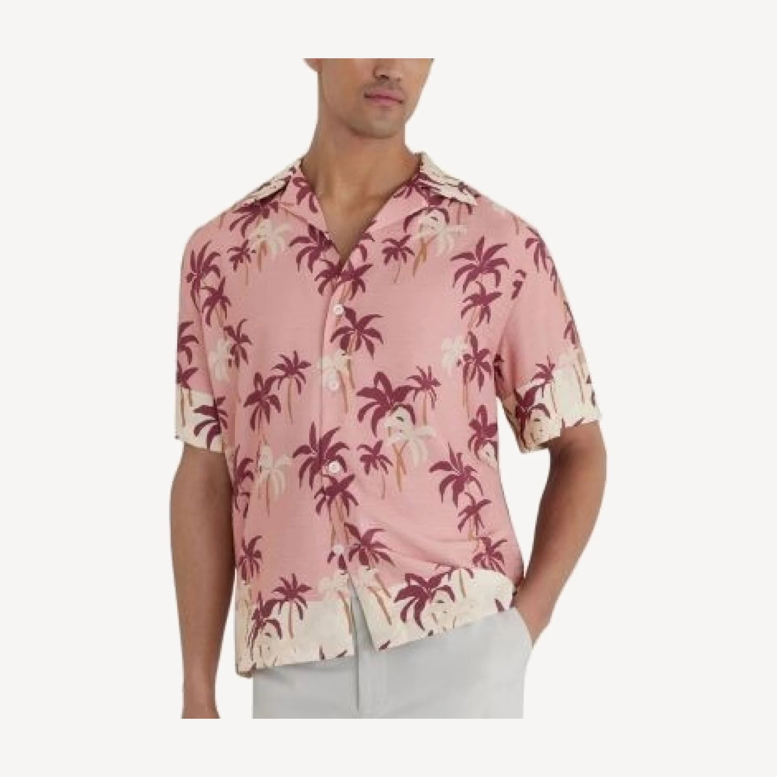 Reiss Madrona Floral Print Short Sleeve Cuban Shirt