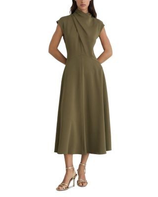 Reiss Alma High Neck Midi Dress