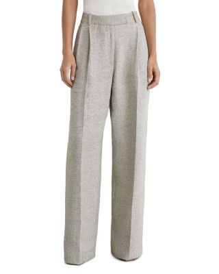 Reiss Ezra Herringbone Straight Pants