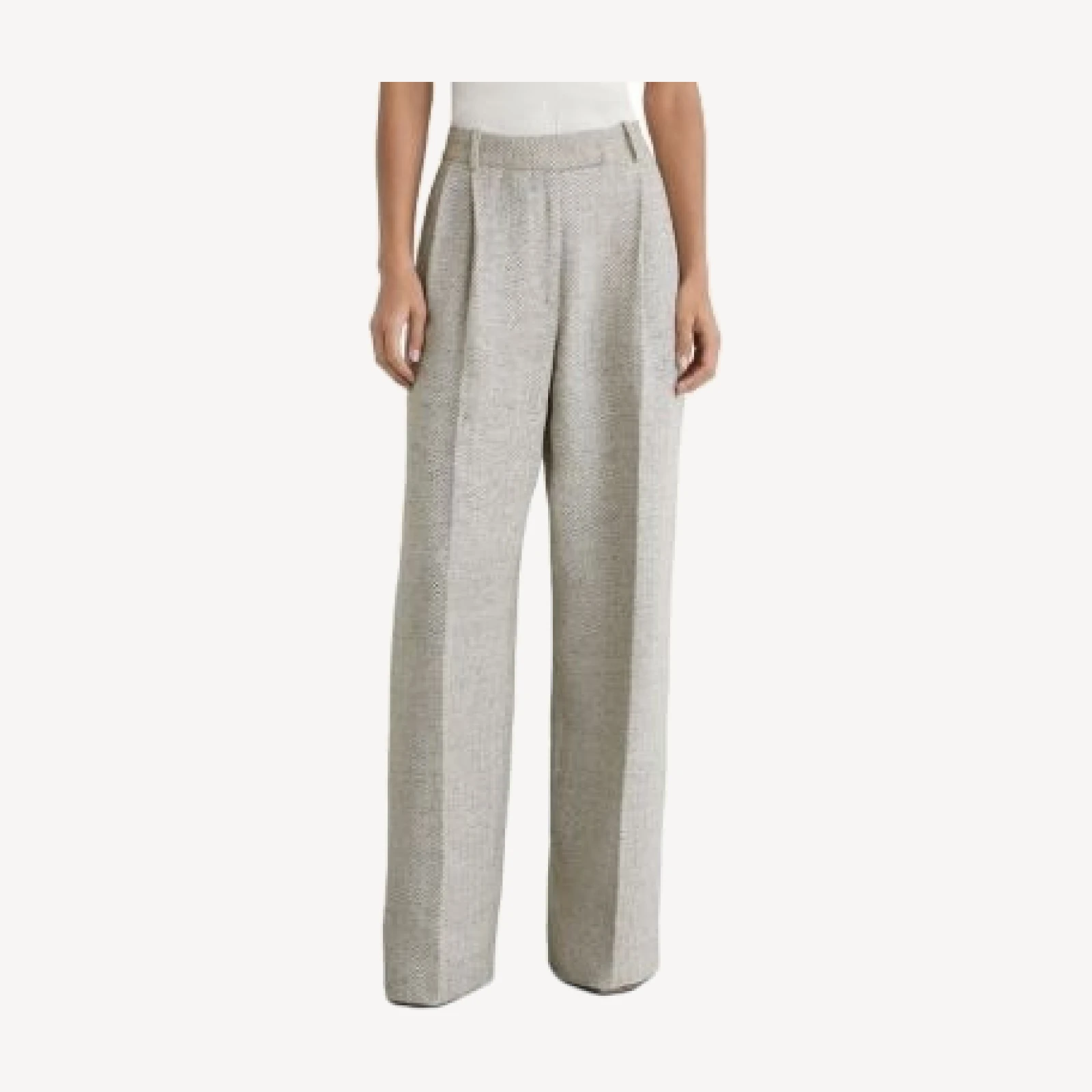 Reiss Ezra Herringbone Straight Pants