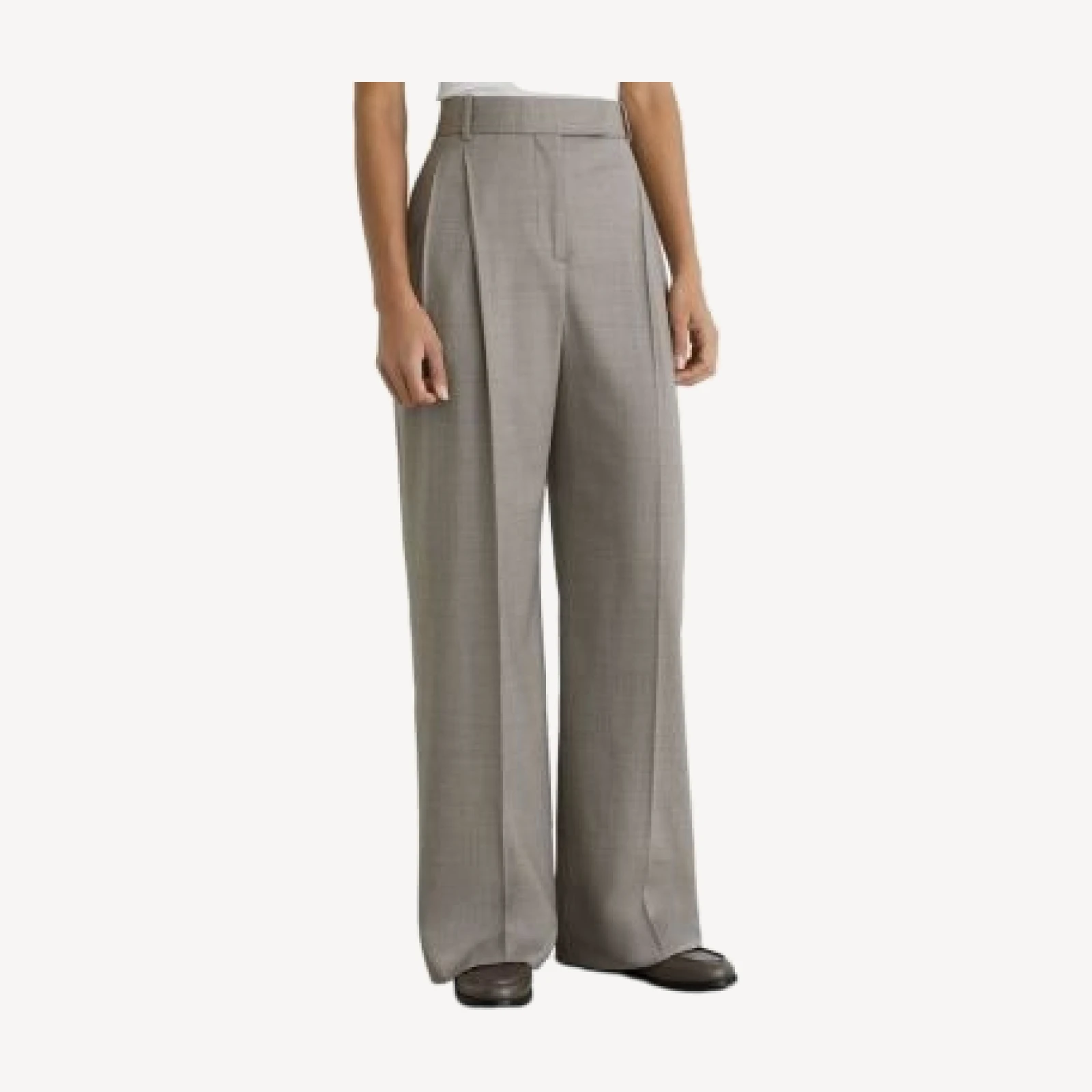 Reiss Darcy Wool Blend Wide Leg Trousers