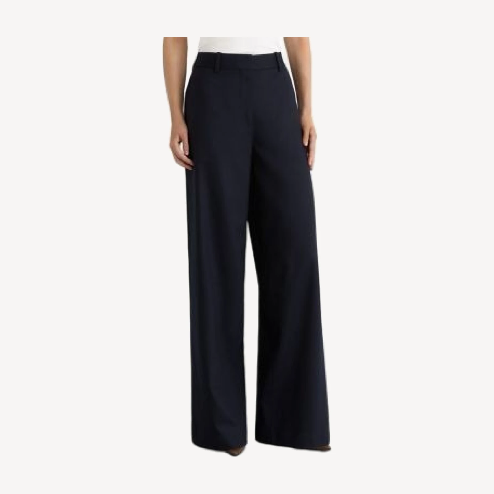 Reiss Solene Wool Blend Wide Leg Trousers
