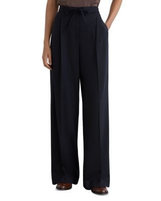 Reiss Solene Wool Blend Wide Leg Trousers
