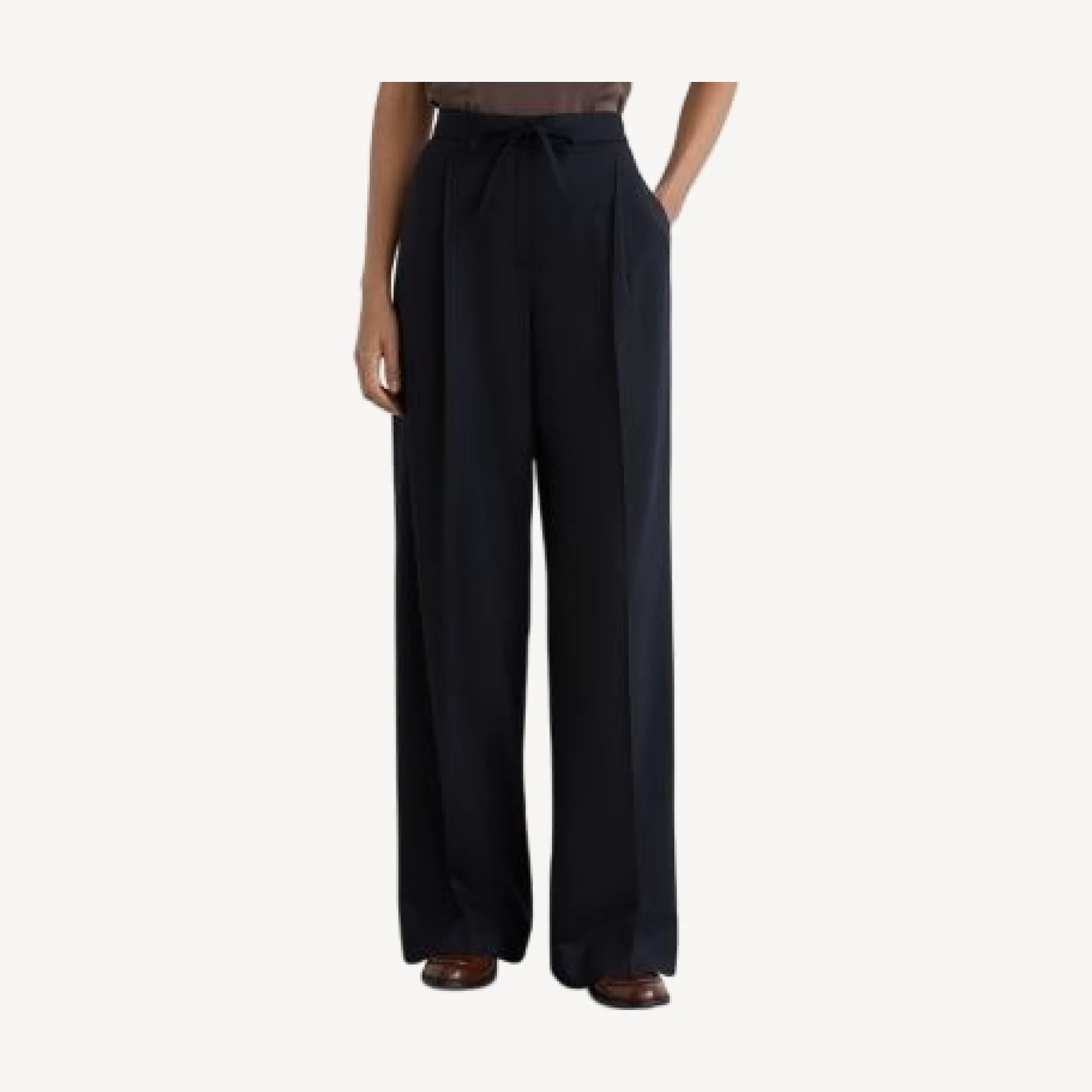 Reiss Solene Wool Blend Wide Leg Trousers