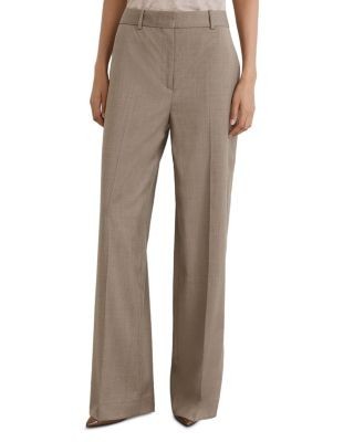 Reiss Adie Wide Leg Wool Stretch Trousers