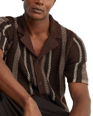 Reiss Farin Crochet Cuban Shirt