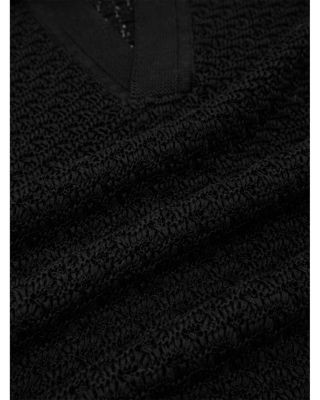 Reiss Raffarty Cotton Blend Open Collar Crochet Polo Shirt