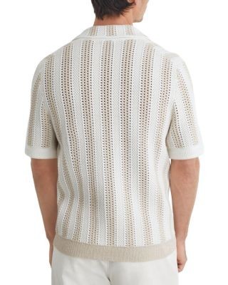 Reiss Globe Crochet Knit Polo