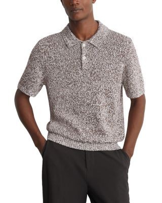 Reiss Marco Marl Knit Short Sleeve Sweater Polo