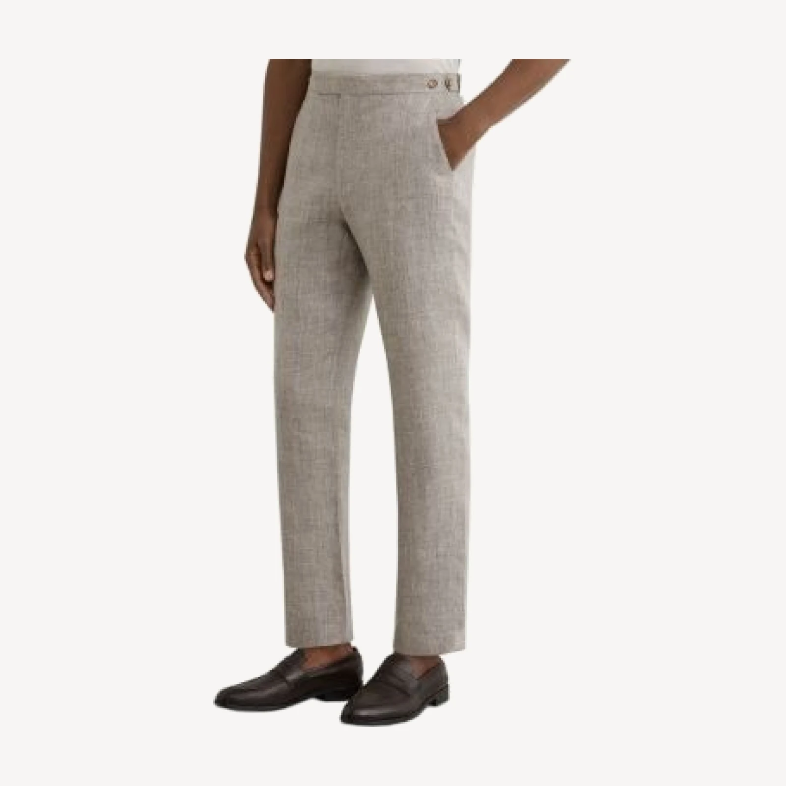 Reiss Amore Linen Tailored Fit Suit Trousers