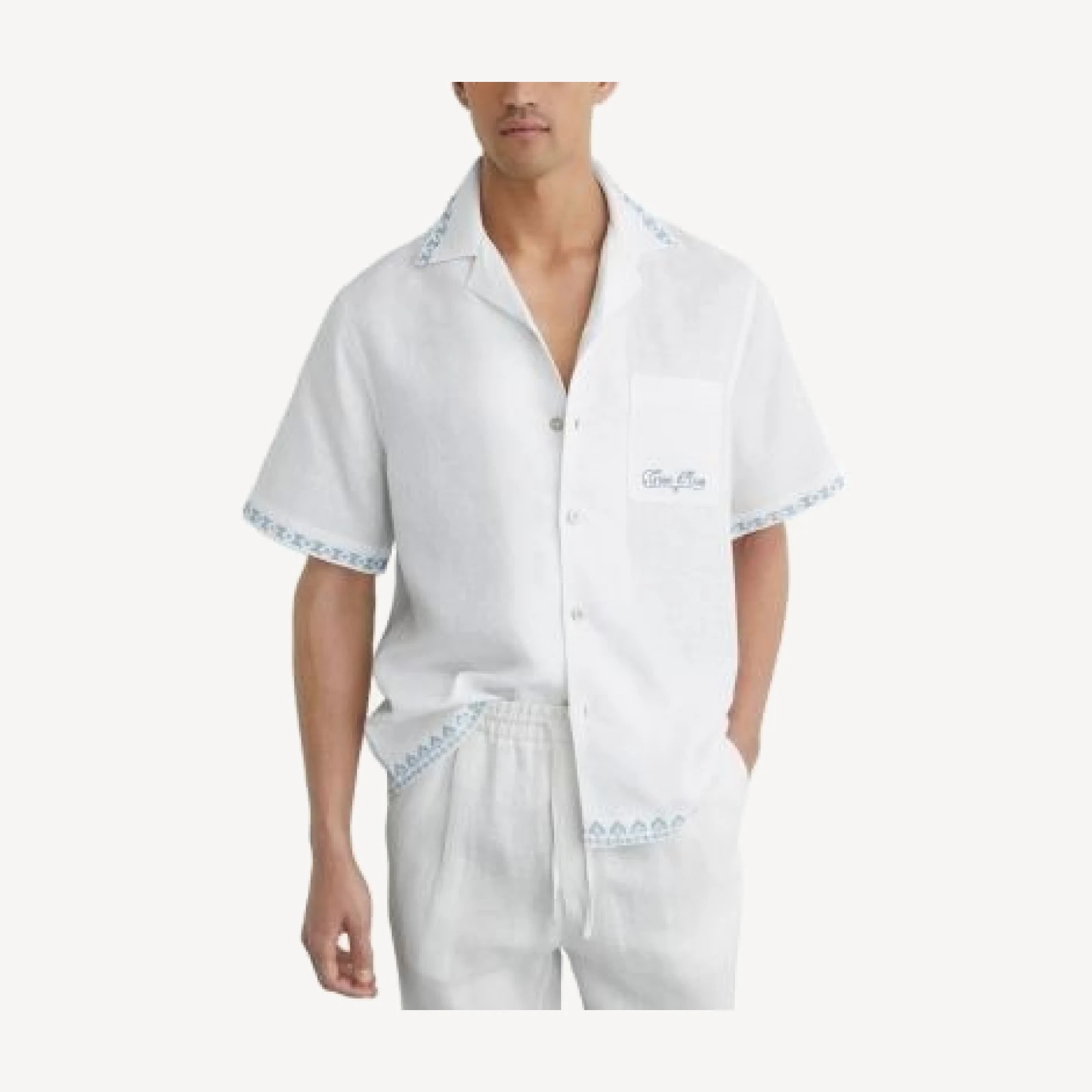 Reiss Cubana Short Sleeve Patterned Shirt