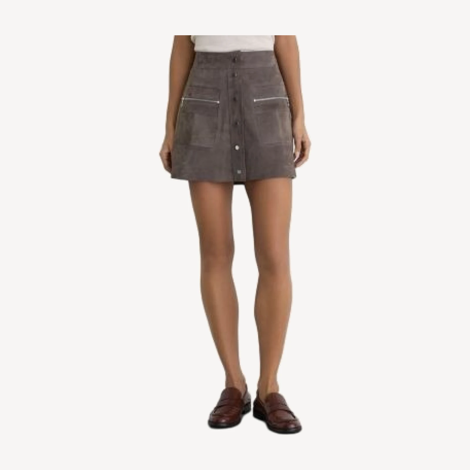 Reiss Tia Suede Mini Skirt
