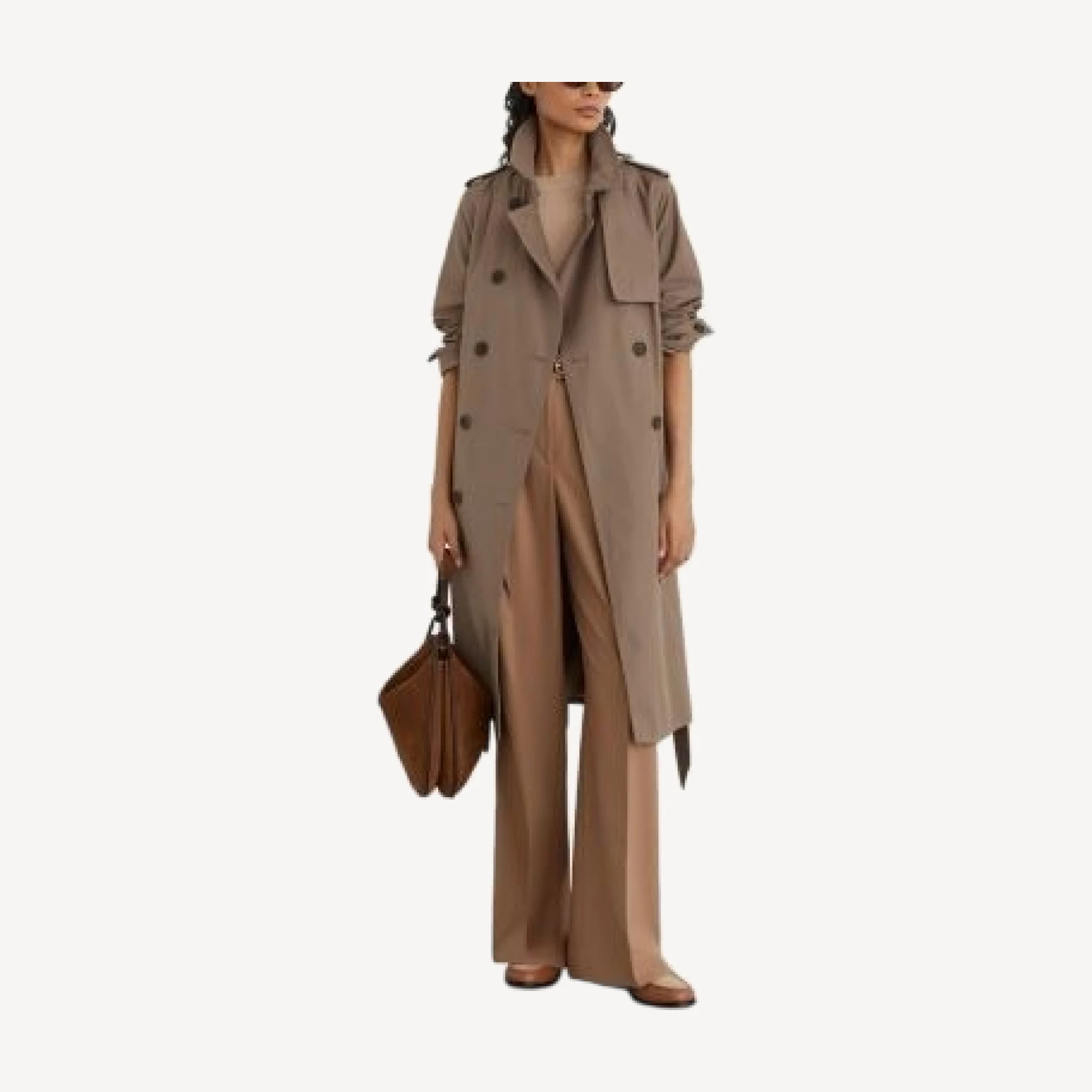 Reiss Azura Hooded Double Breasted Trench Coat