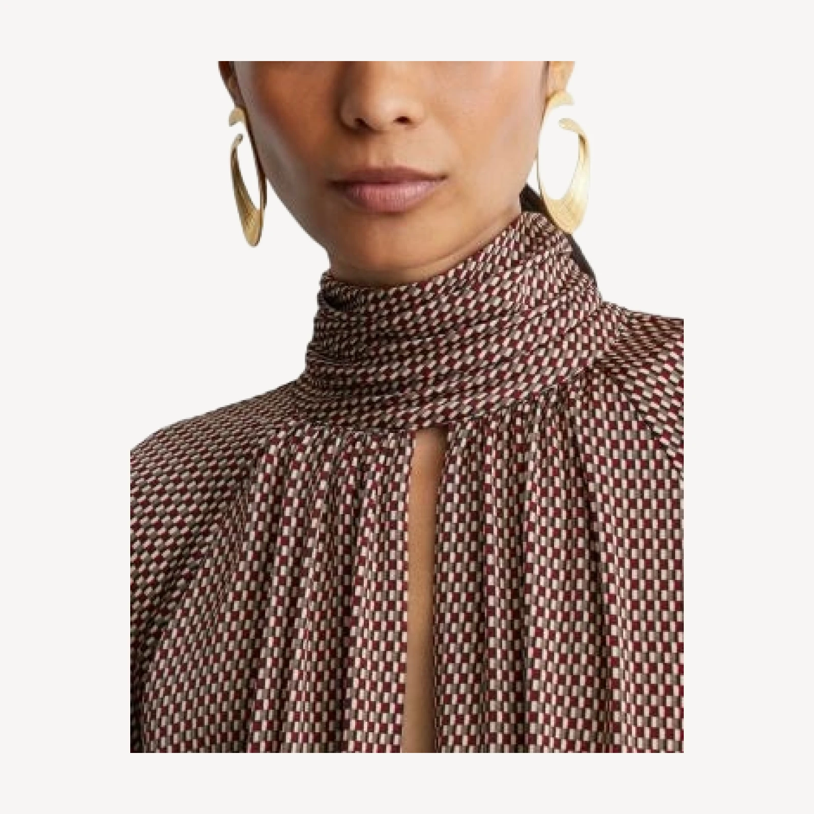 Reiss Contrast Trim Swing Dress with Scarf