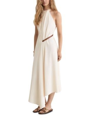 Reiss Evie Draped Asymmetric Dress